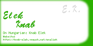 elek knab business card